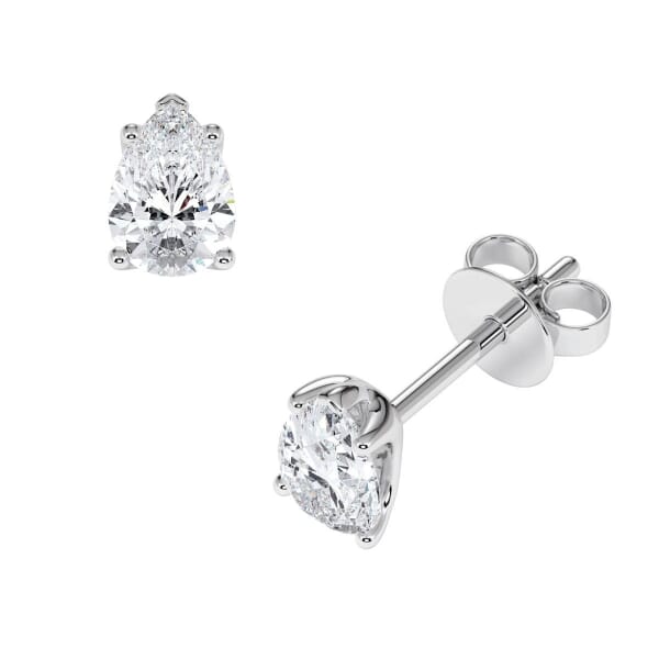 Diamantøredobber Dråpe med  Lab Grown diamanter i 1.00 ct (0,50x2) og River (D) - VS1 - ru-dråpe-100